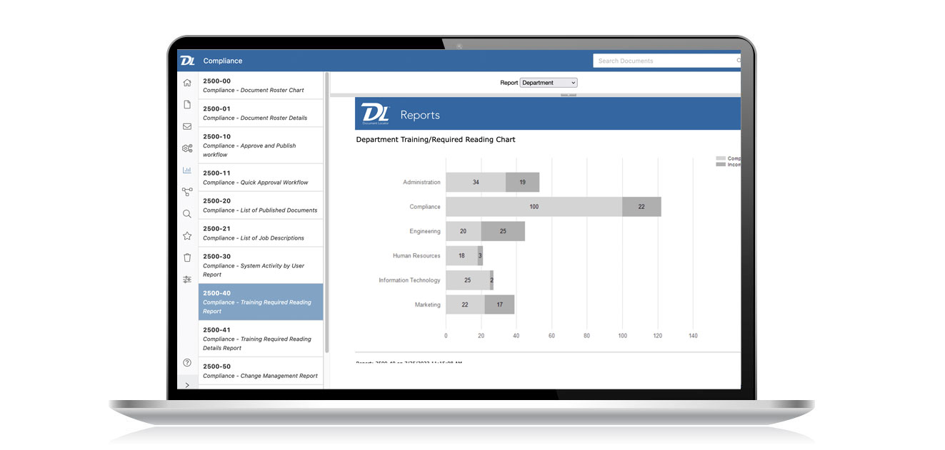 Document Locator Reporting