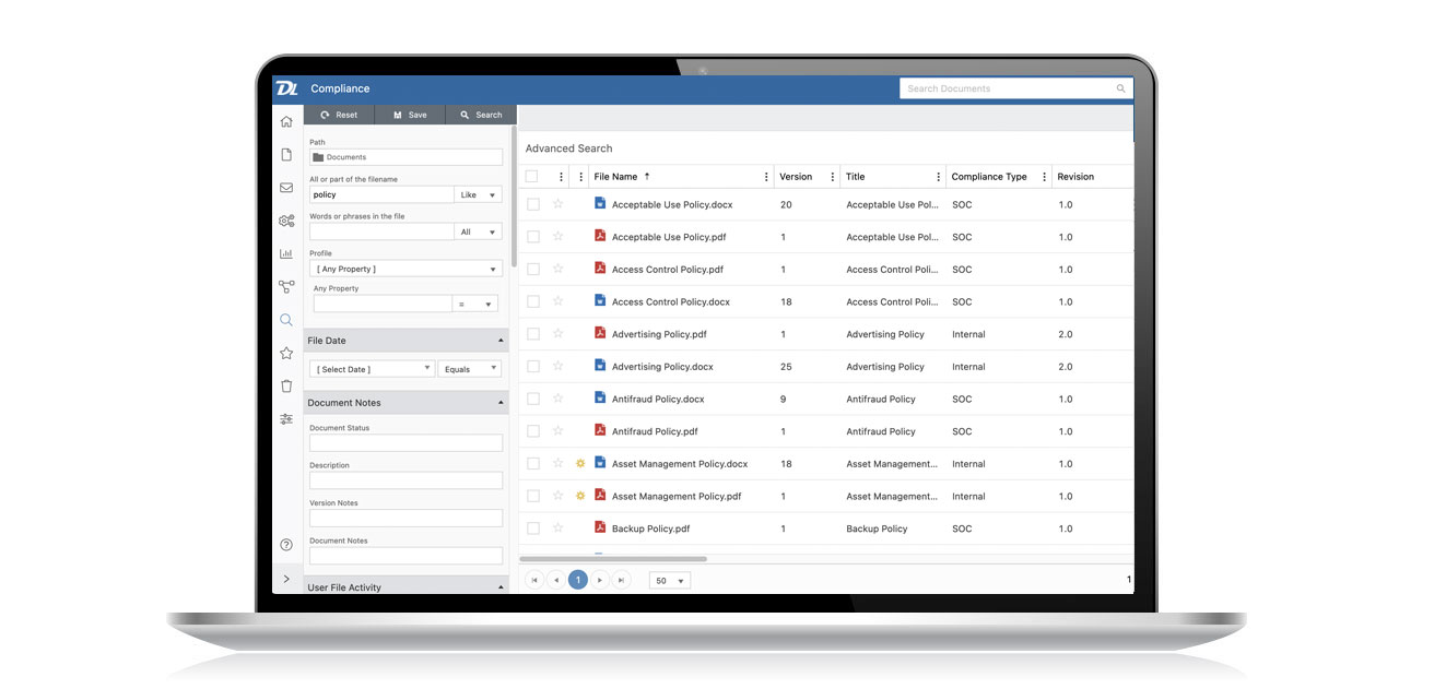 Document Locator search