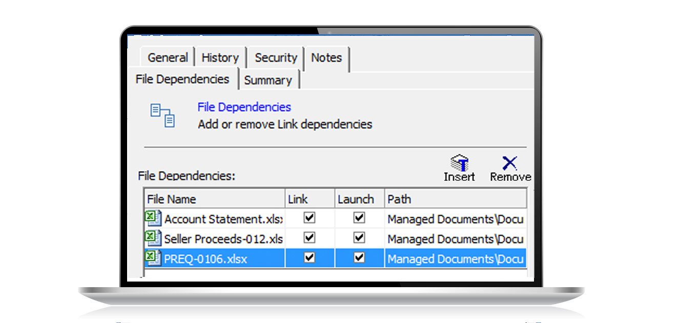 File dependencies