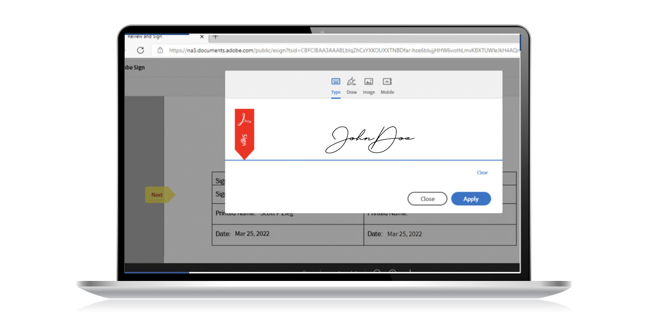 Digital Signatures in Document Locator