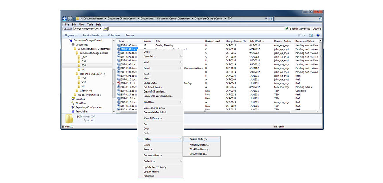 ISO 9001 document control