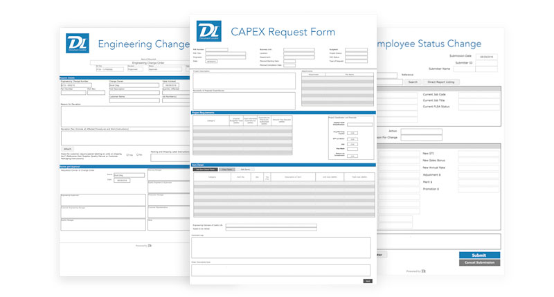 Electronic forms with Document Locator