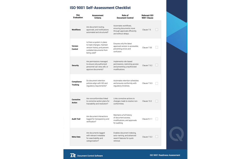 ISO 9001 Assessment Sample Page 1