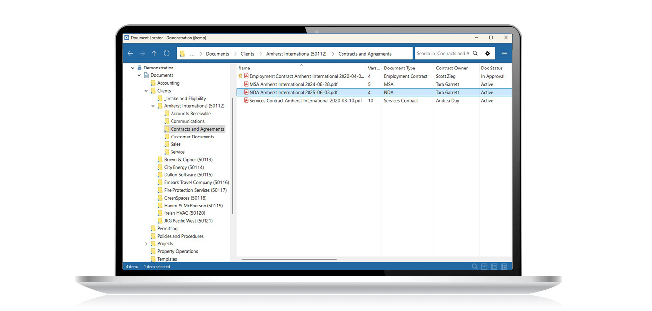 Windows document control