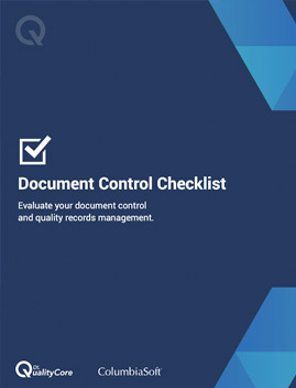 Document Control Checklist